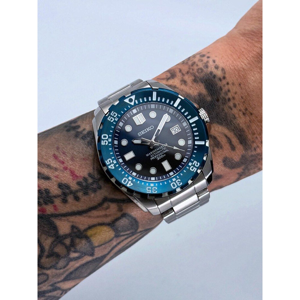 Custom Seiko Mod • Dark Blue Baby Monster Automatic • 42mm